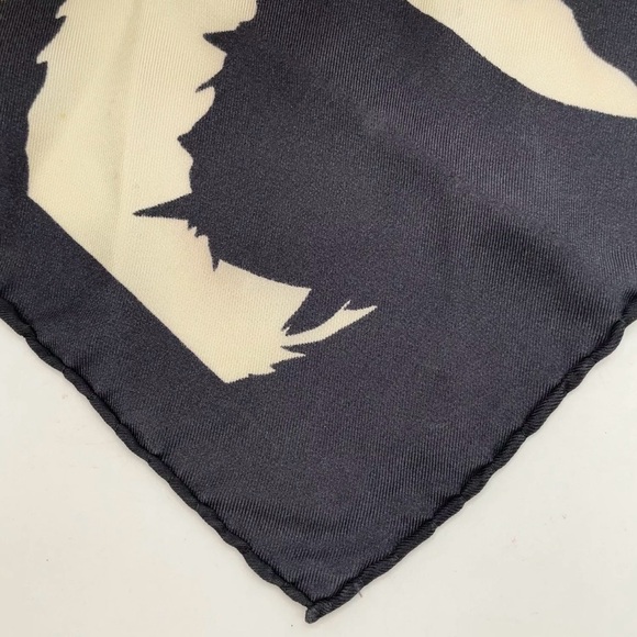 Authentic Celine Black and White Belt Pattern Silk Scarf - Picture 10 of 16